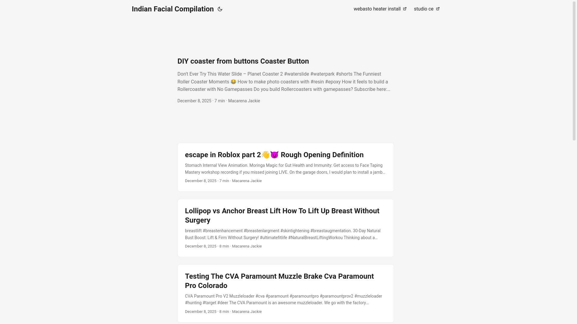 website screenshot of https://indianfacialcompilation.pages.dev/