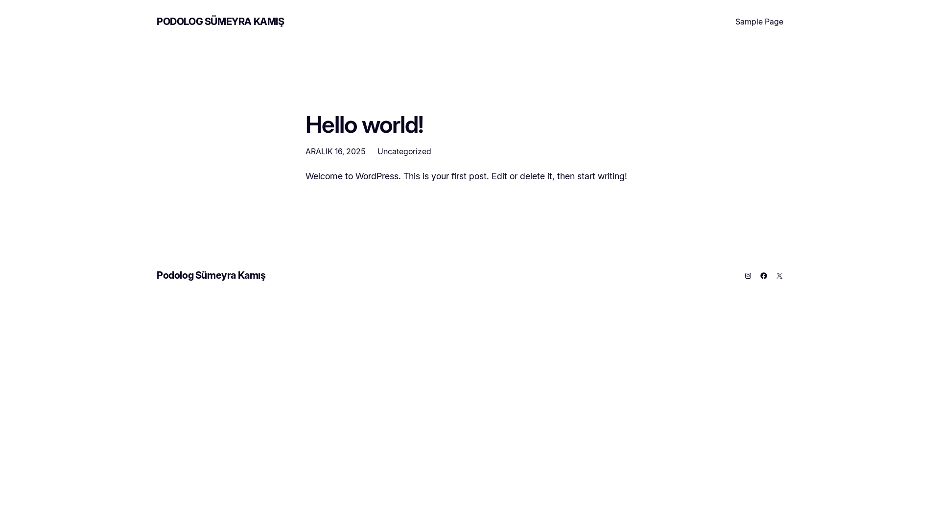 website screenshot of https://podologsumeyrakamis.com/