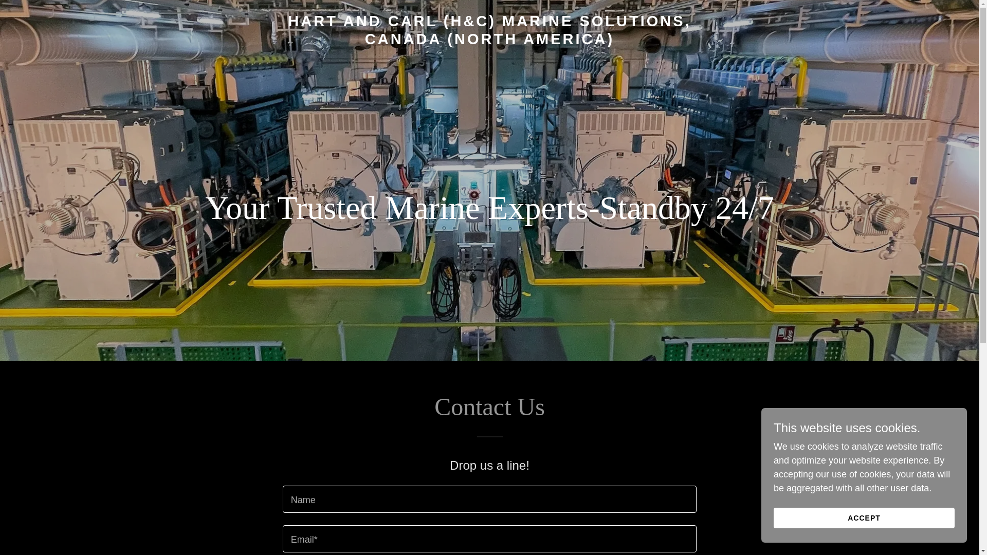 website screenshot of https://hartandcarlmarine.ca/