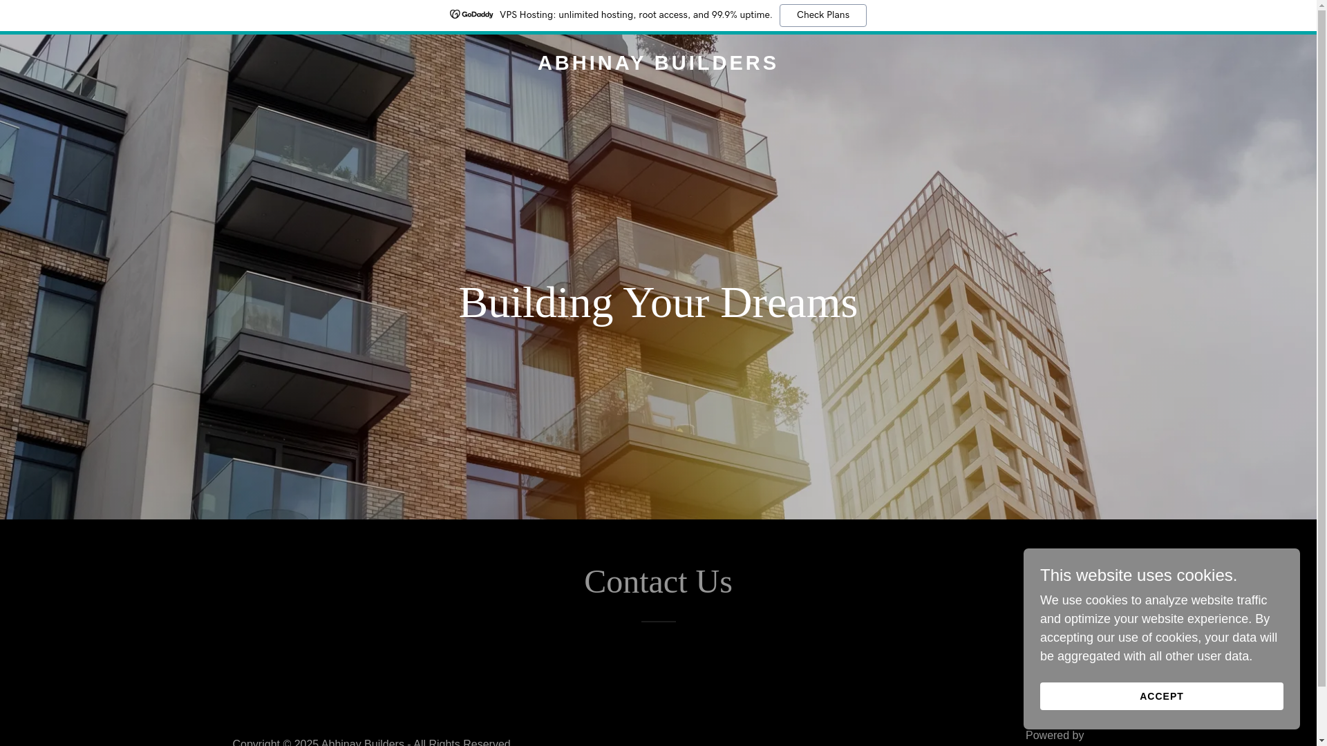 website screenshot of https://abhinaybuilders.com/