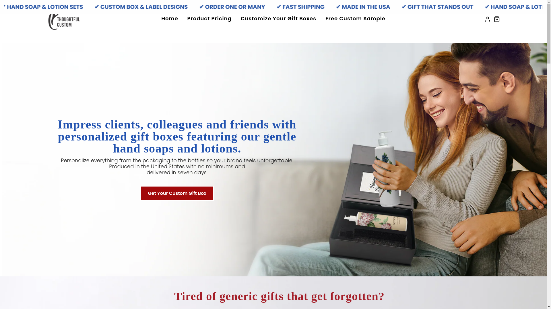 website screenshot of https://mythoughtfulcustomapp.org/