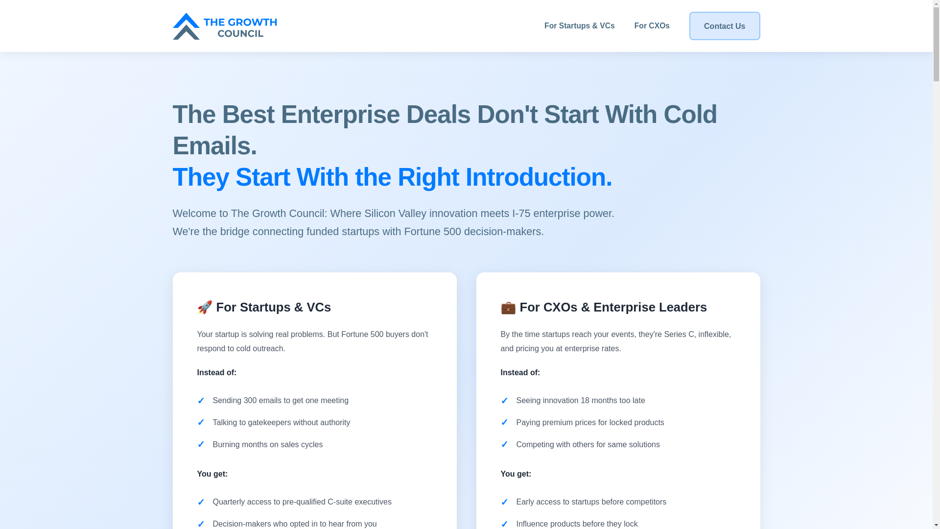 website screenshot of https://thegrowthcouncil.pages.dev/