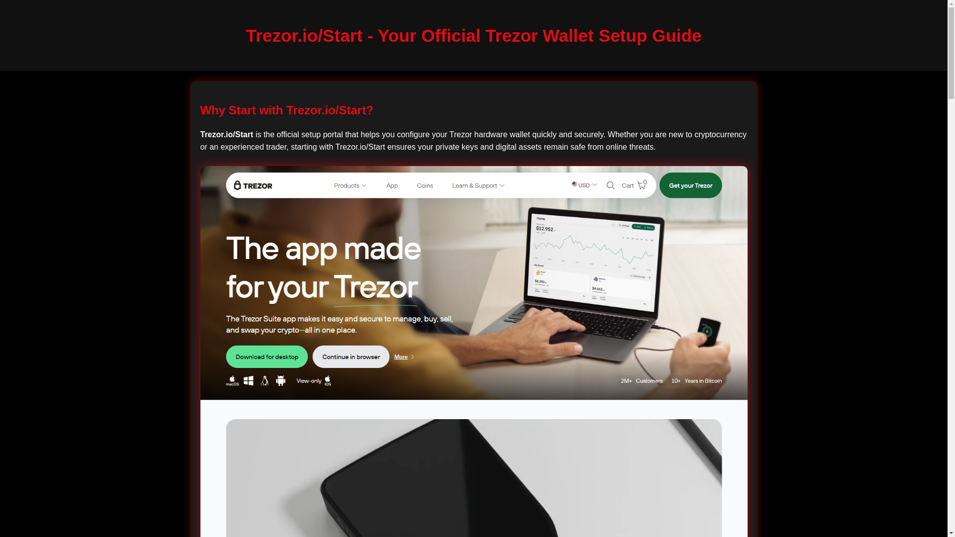 website screenshot of https://sso--trezor-suite.pages.dev/