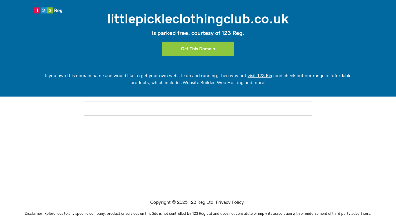 website screenshot of https://littlepickleclothingclub.co.uk/