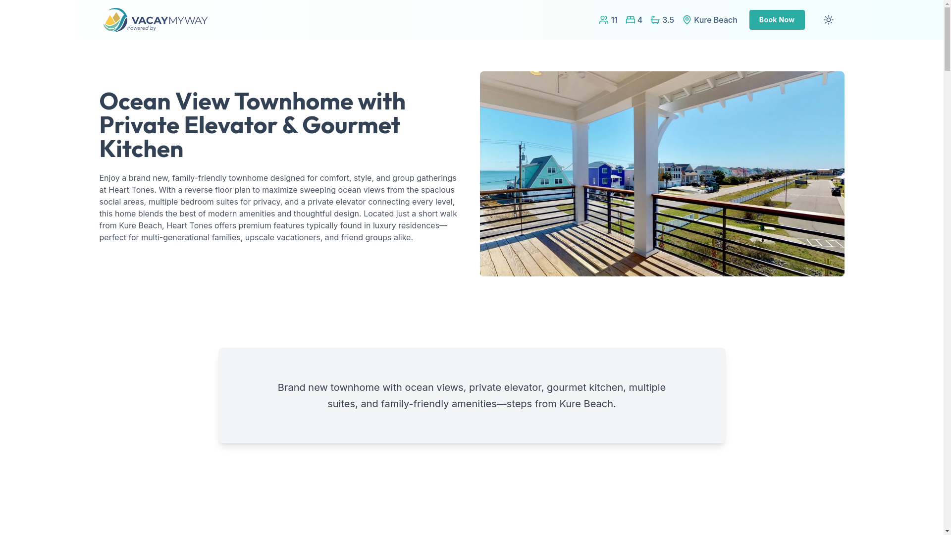 website screenshot of https://serenekure.vacations/