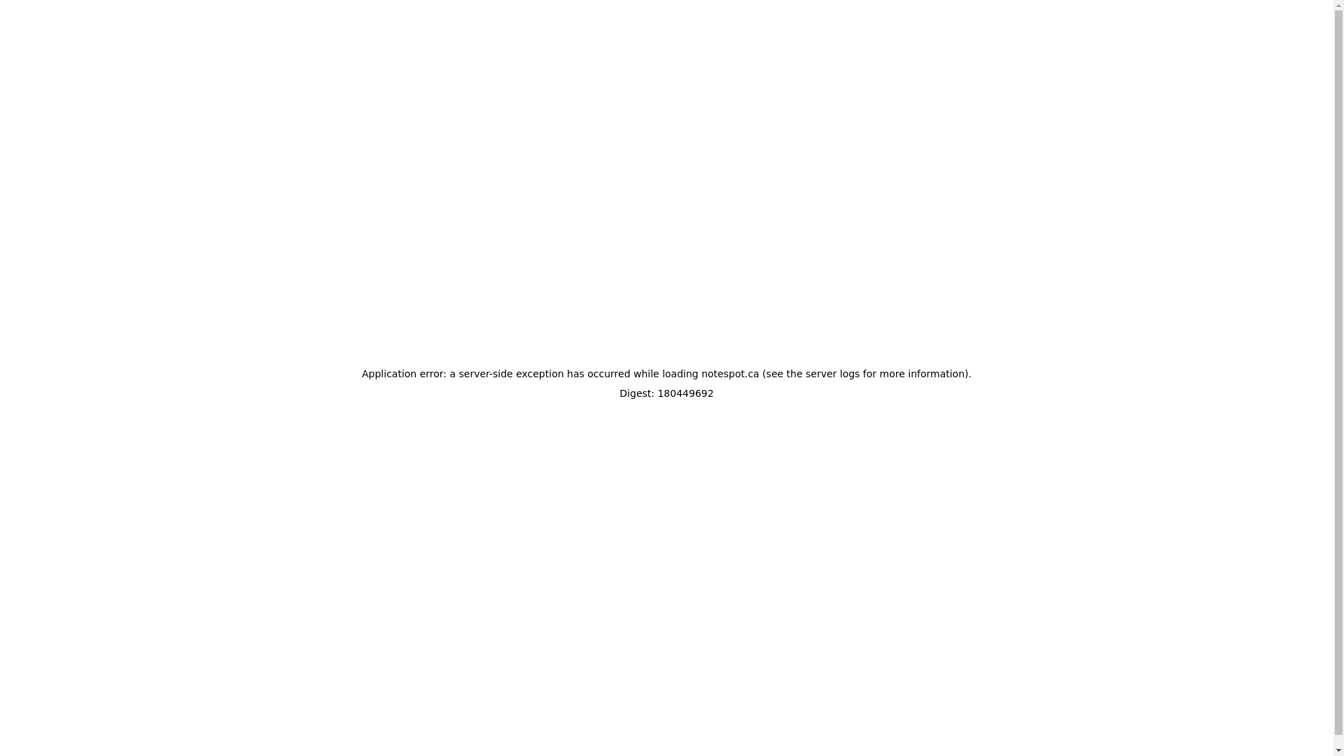 website screenshot of https://notespot.ca/