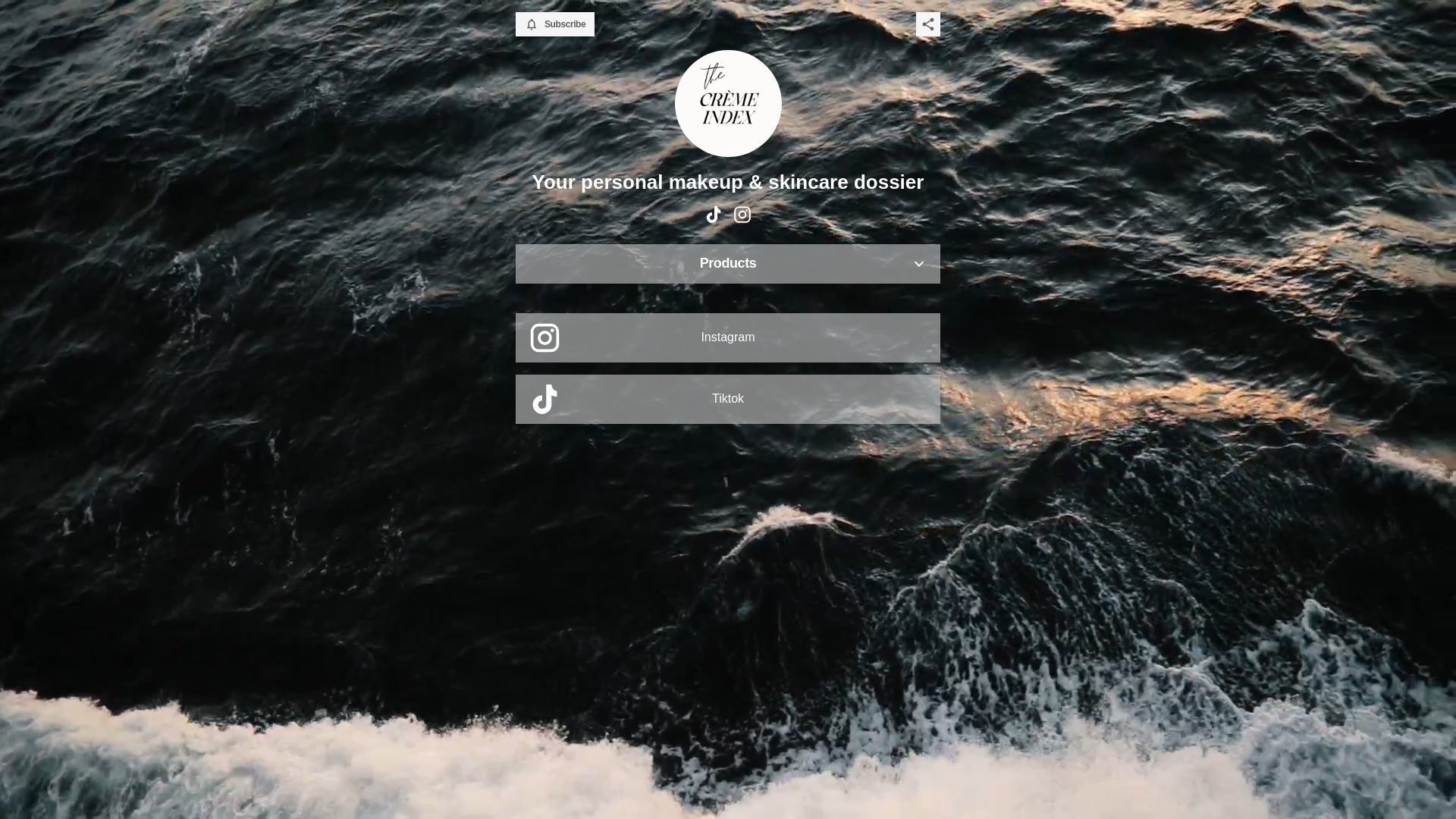 website screenshot of https://thecremeindex.com/