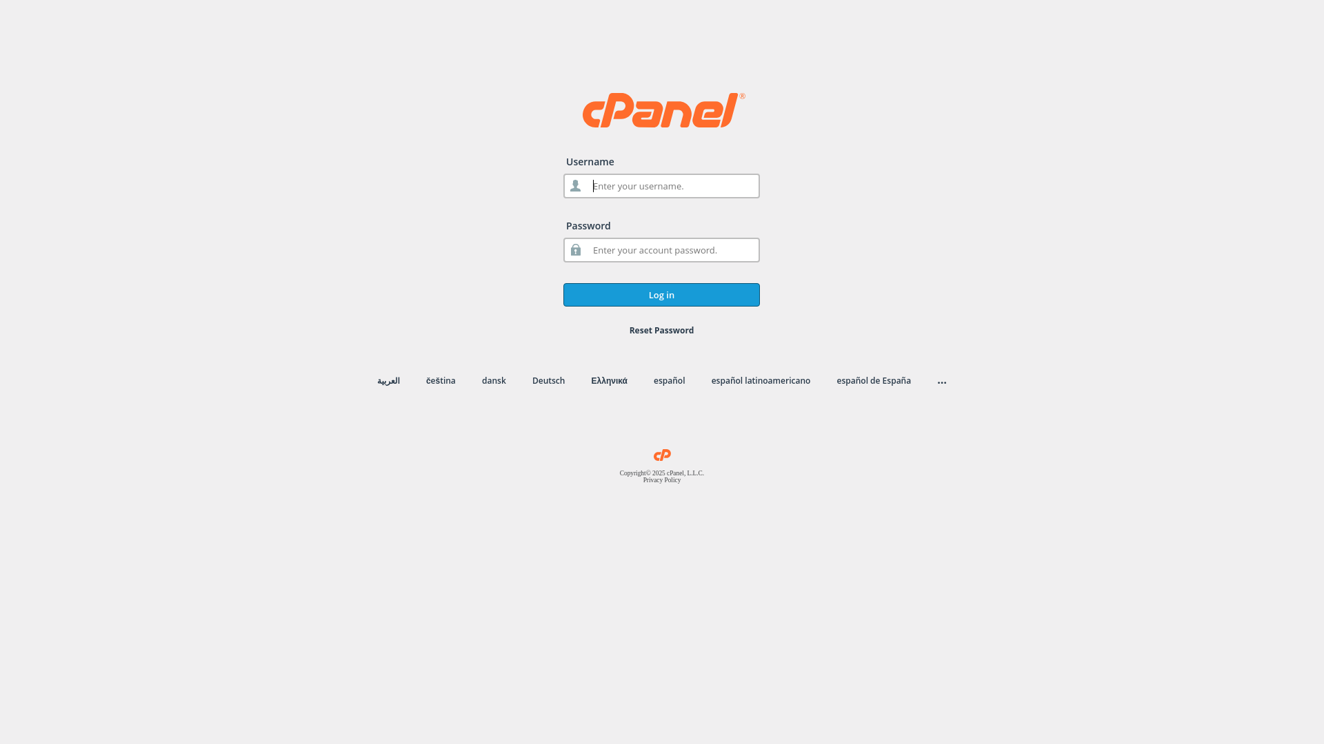 website screenshot of https://cpanel9.c.fozzy.com