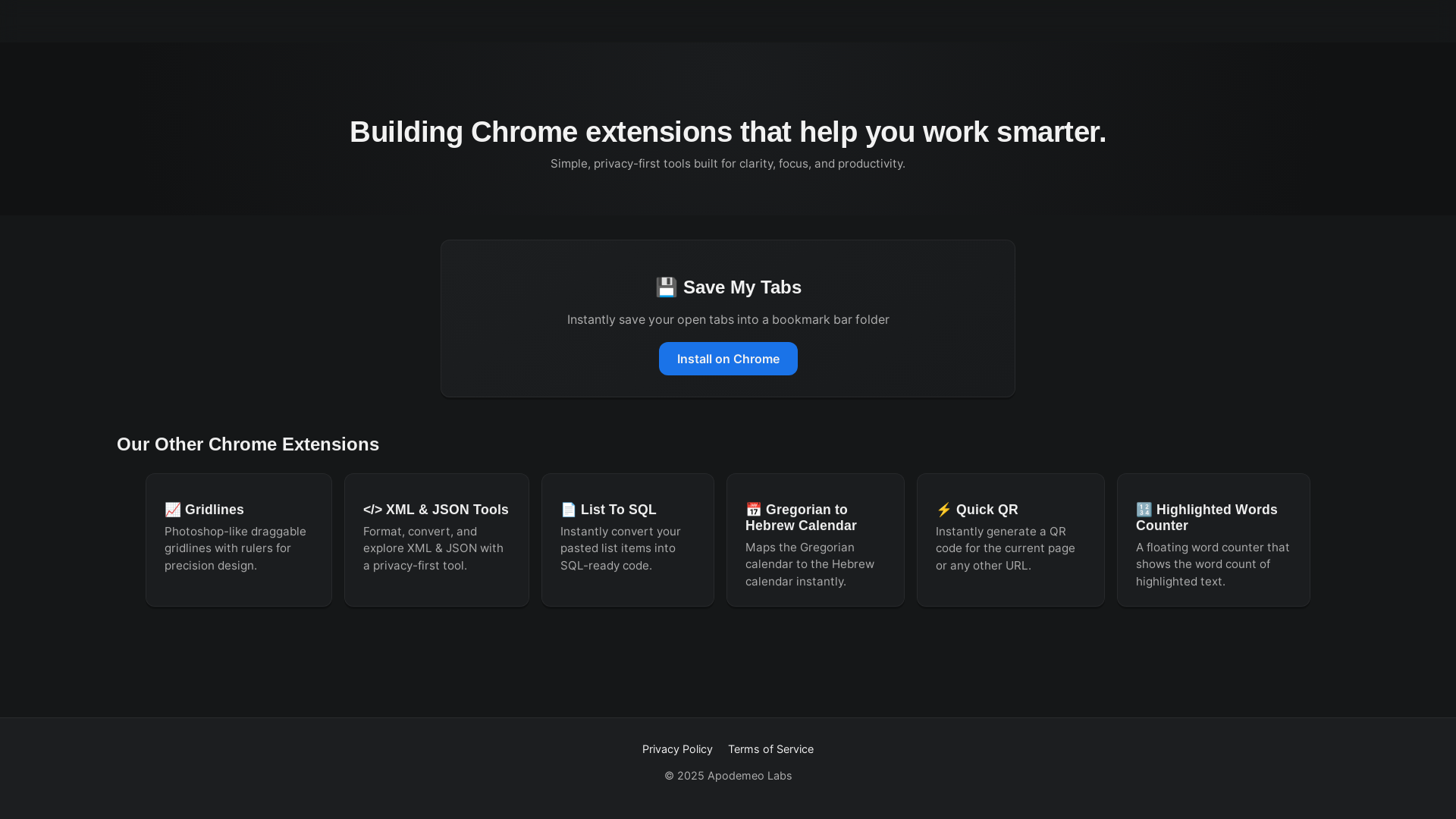 website screenshot of https://apodemeo-website.pages.dev/