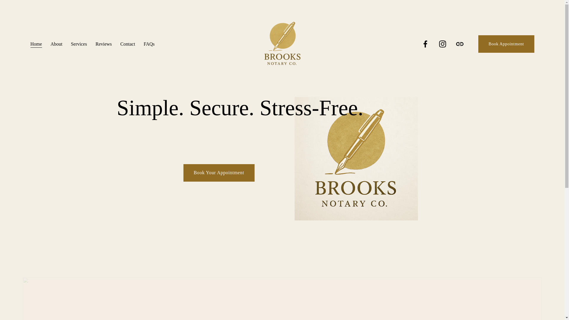 website screenshot of https://brooksnotaryco.com/