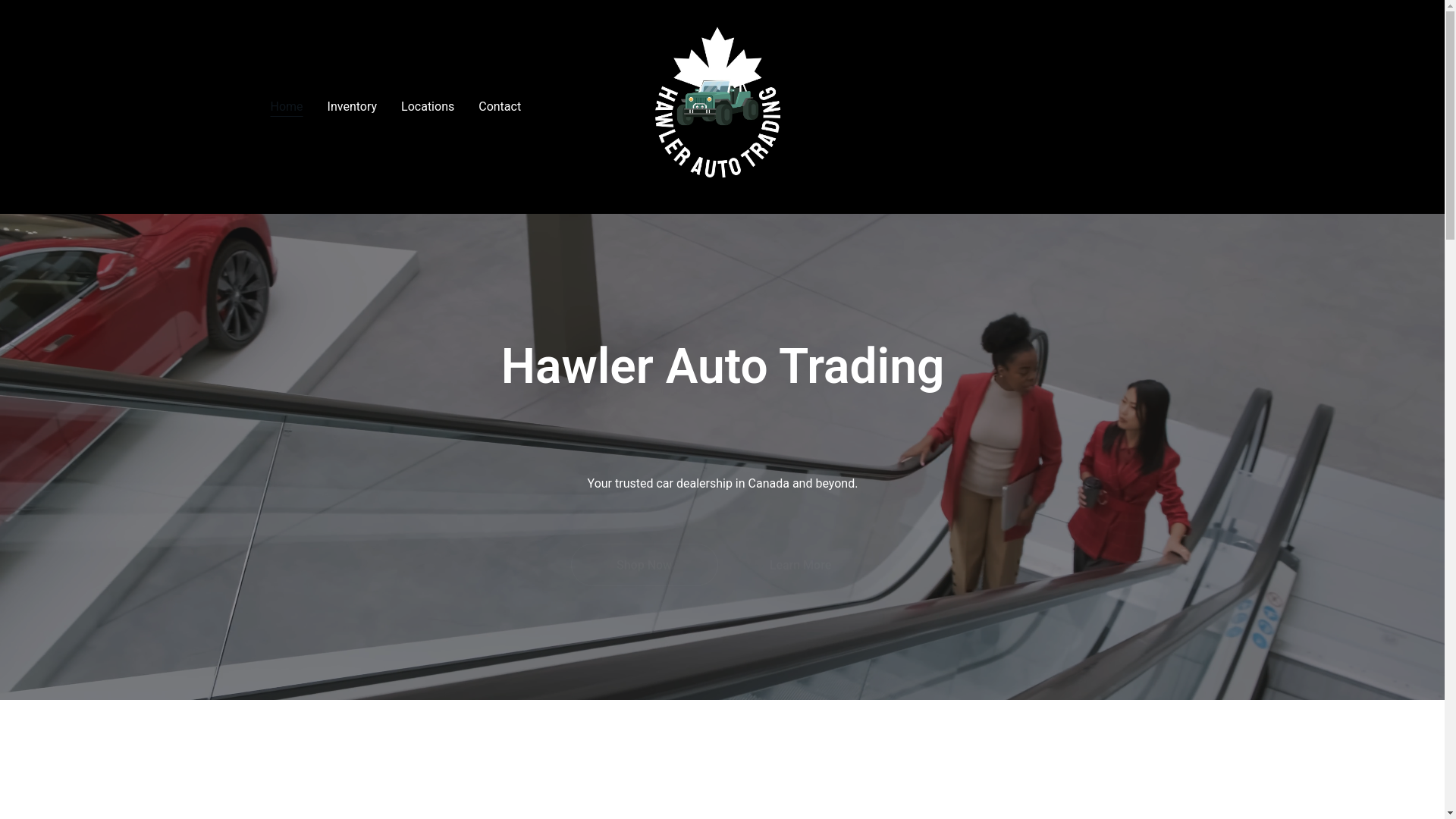 website screenshot of https://hawlerautotrading.com/