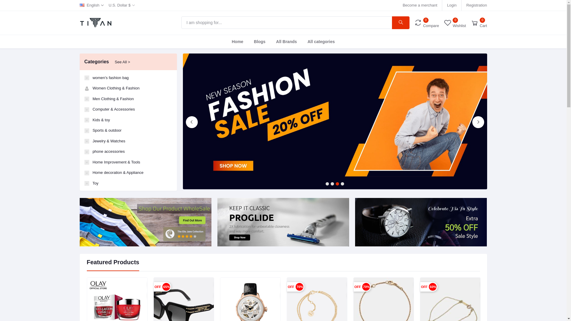 website screenshot of https://titanmall.shop/