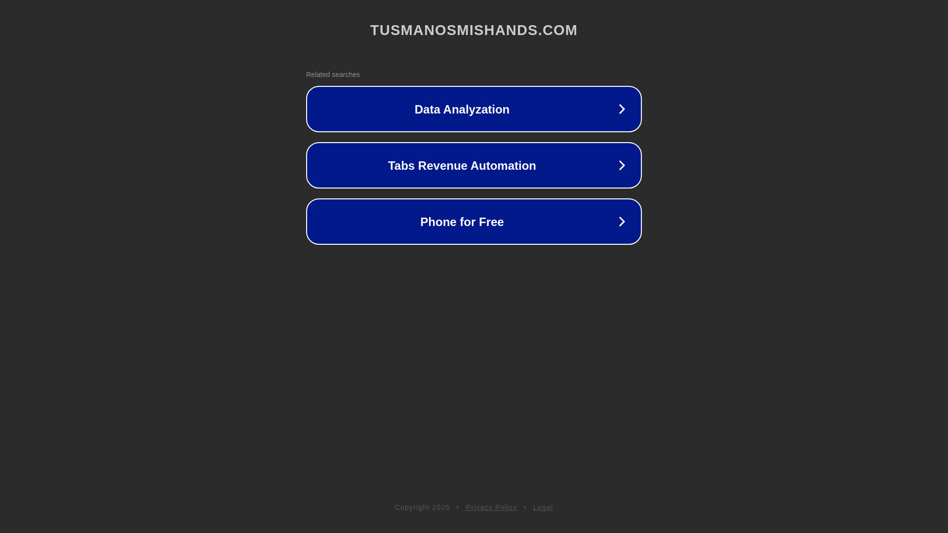 website screenshot of https://tusmanosmishands.com/