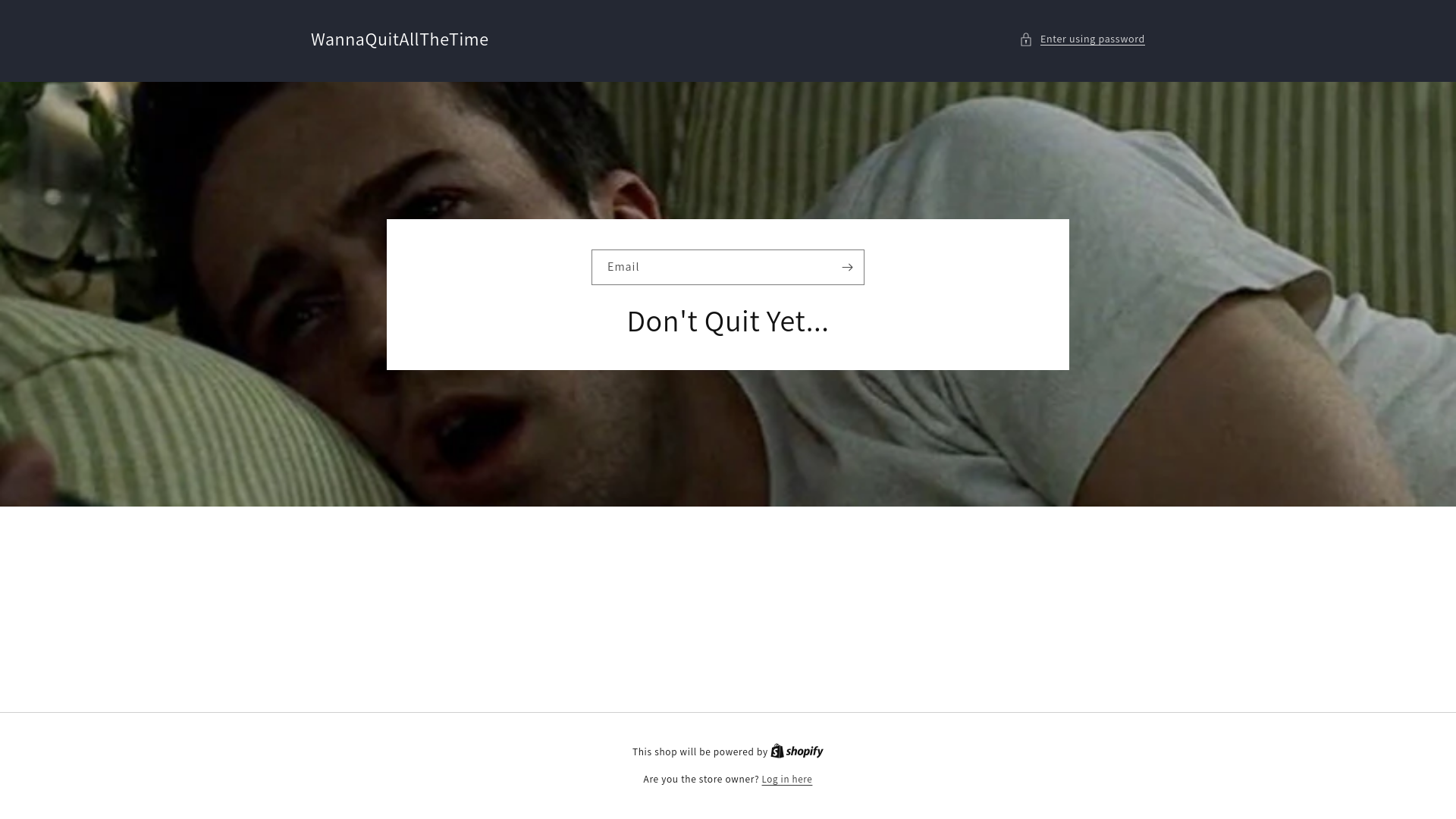 website screenshot of https://wannaquitallthetime.com/