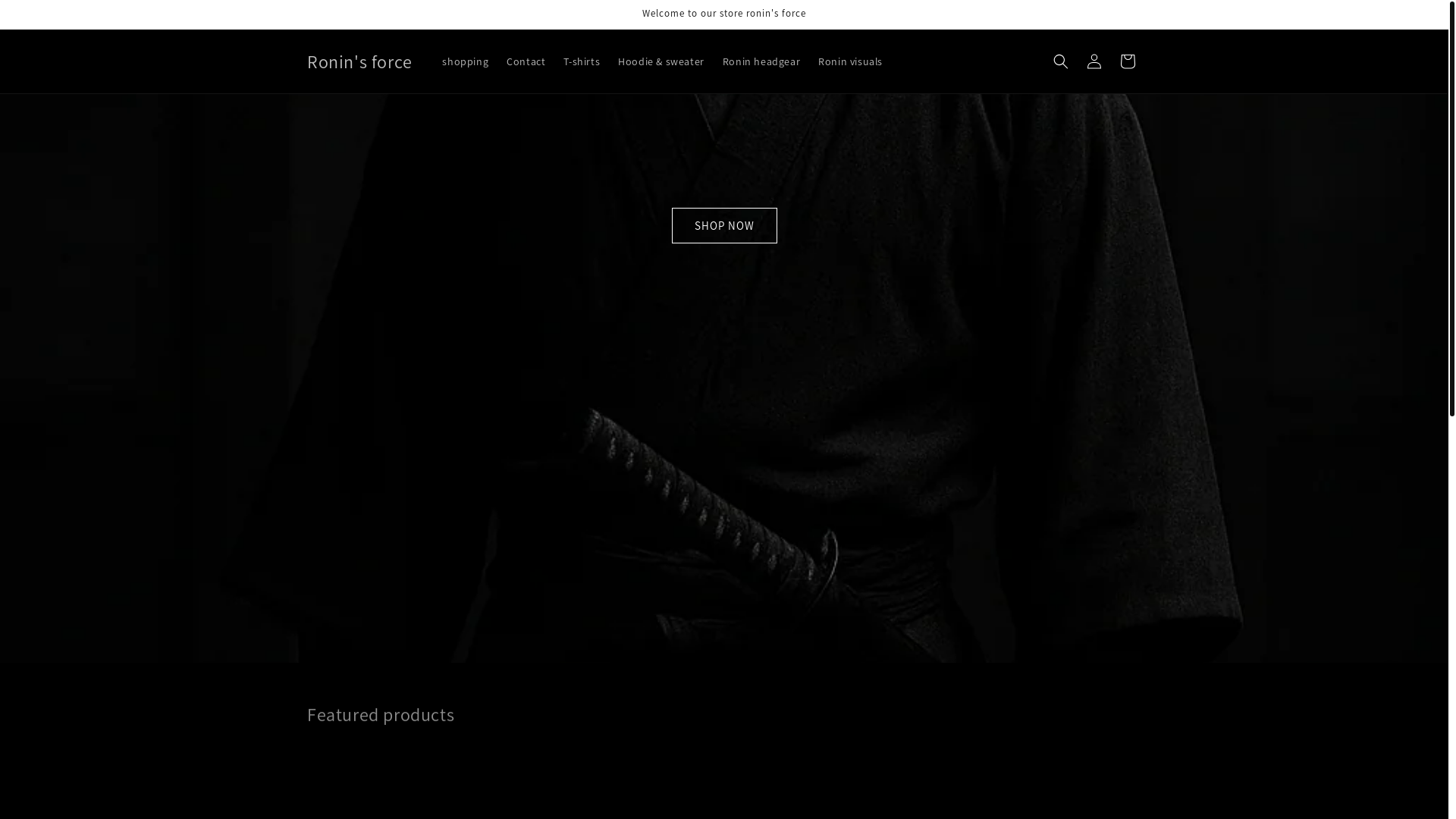 website screenshot of https://roninsforce.com/