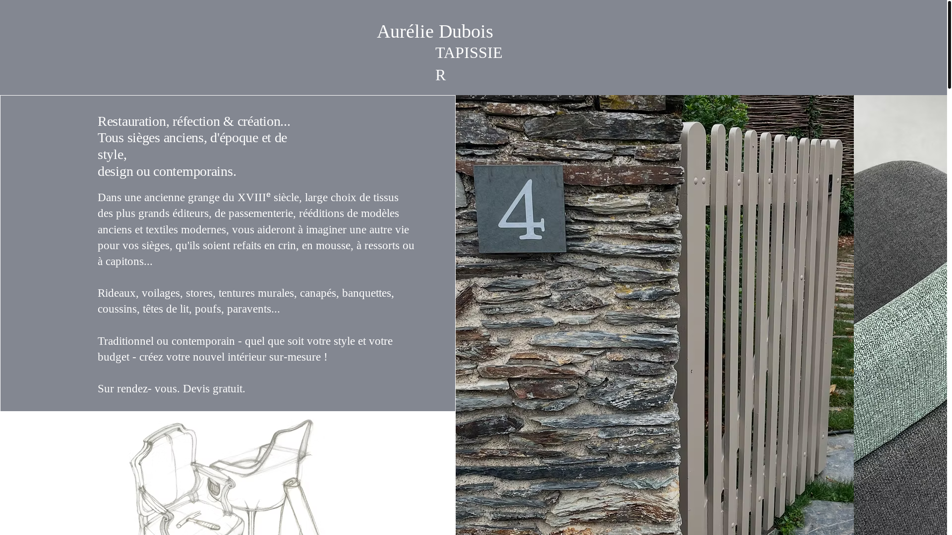 website screenshot of https://aurelieduboistapissier.com/