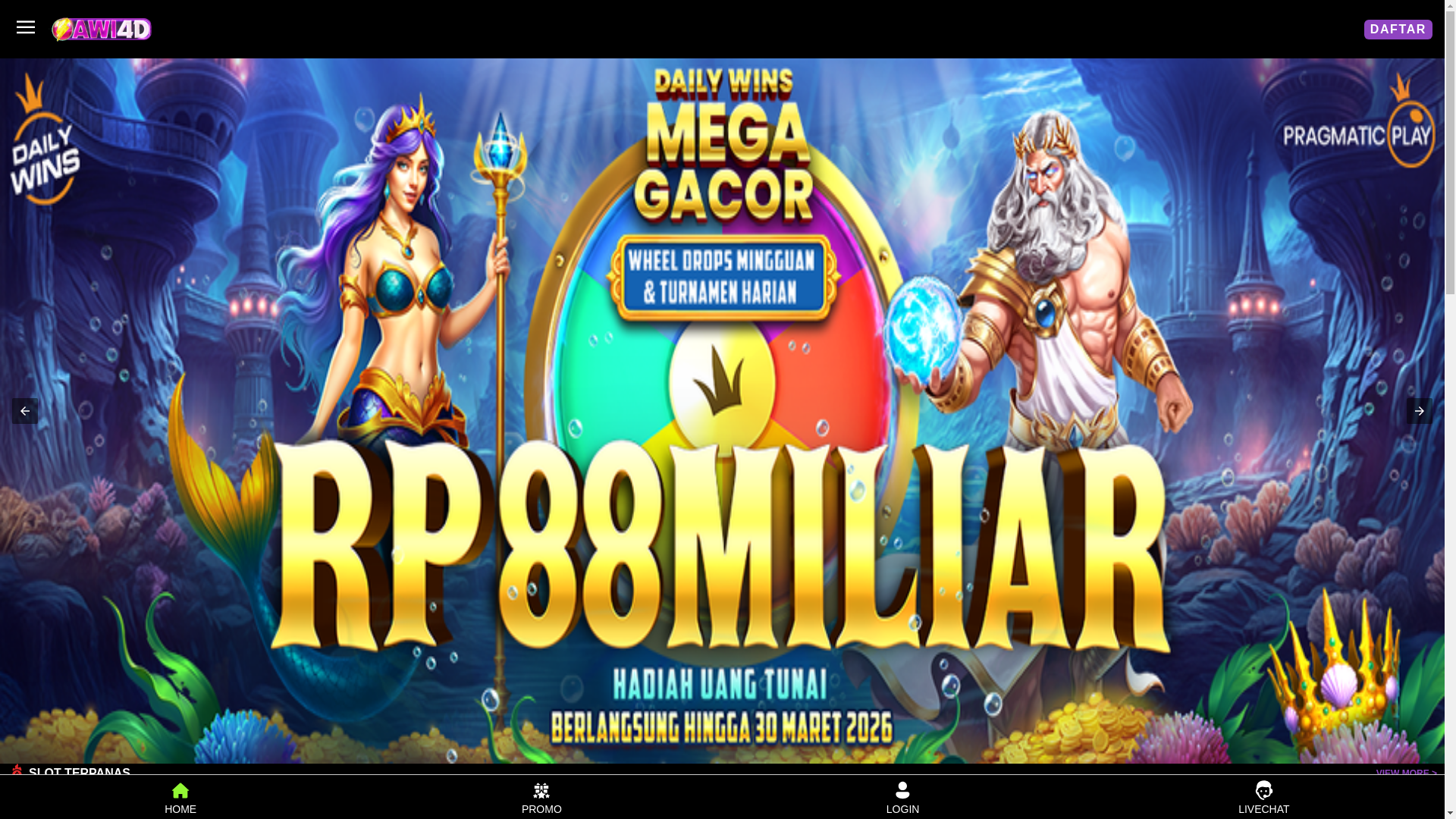 website screenshot of https://ampawi4d.com/