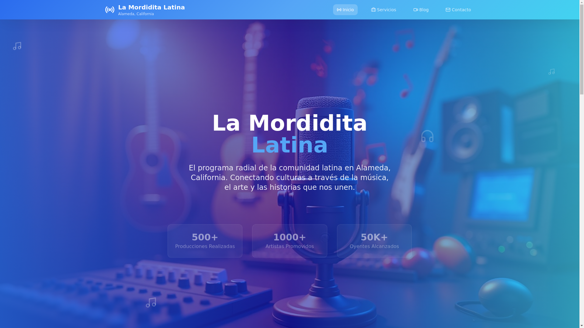 website screenshot of https://lamordiditalatina.com/