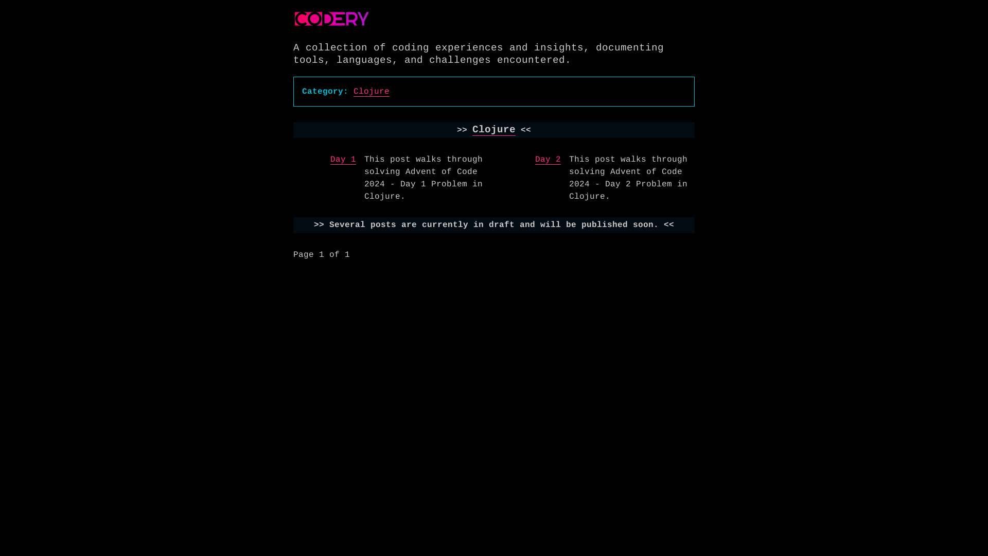 website screenshot of https://codery-xyz.pages.dev/