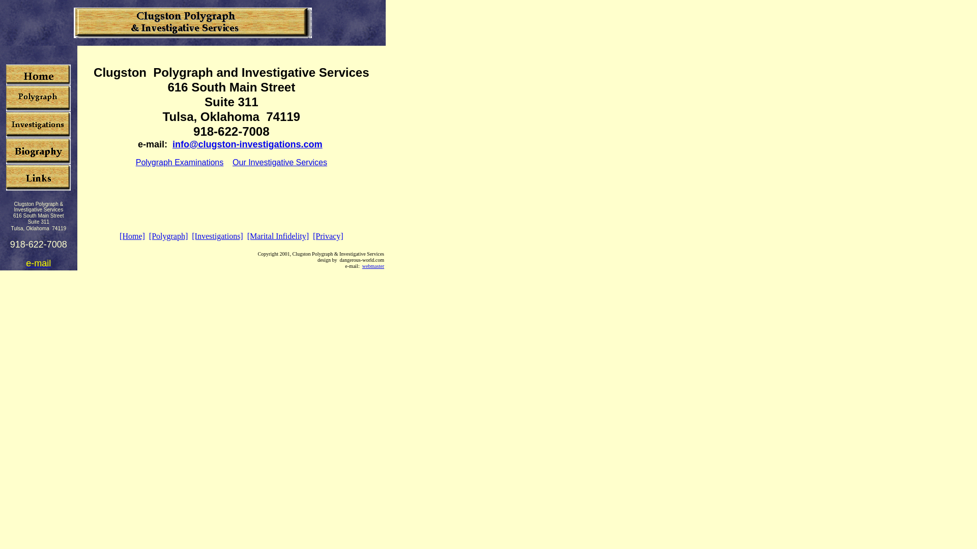 website screenshot of https://clugston-polygraph.pages.dev/