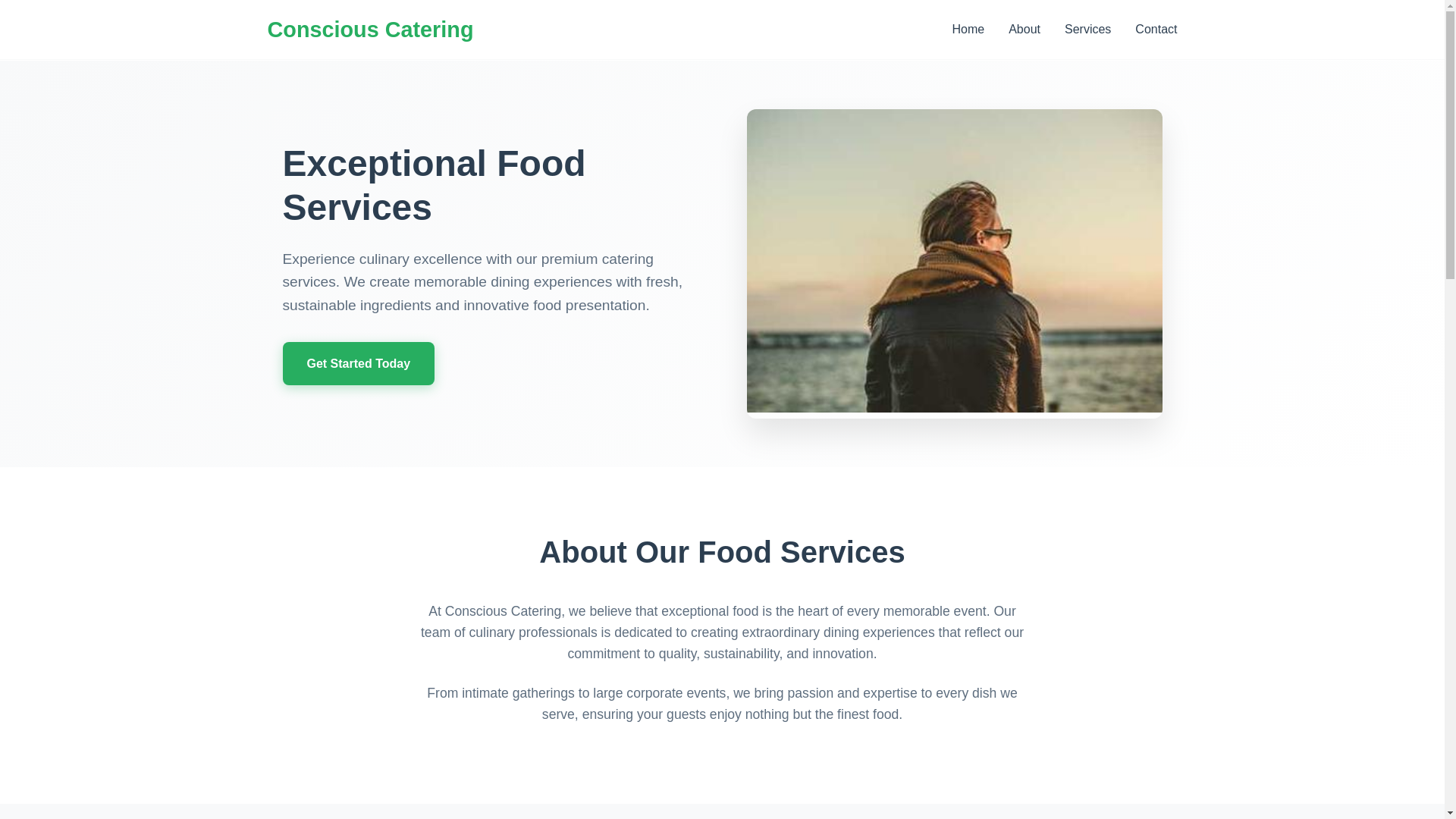 website screenshot of https://conscientiouscatering.courses/