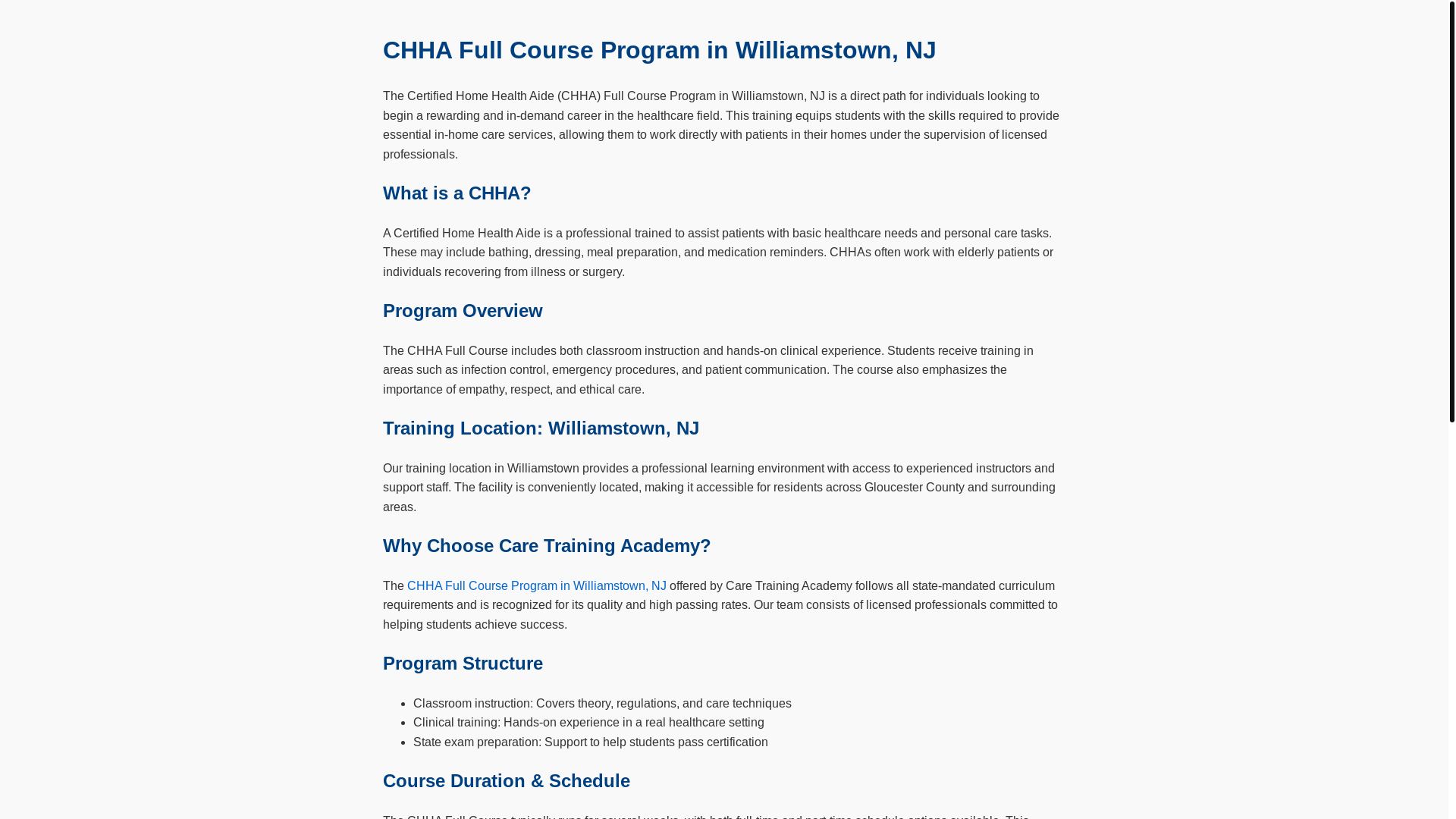 website screenshot of https://chha-course-mullica-hill.pages.dev/
