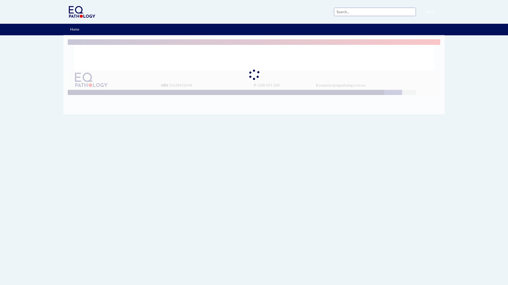 website screenshot of https://eqpathologyptyltd.my.site.com/doctor/s/doctor-report-form?recordId=a1iRE000008k6NZ