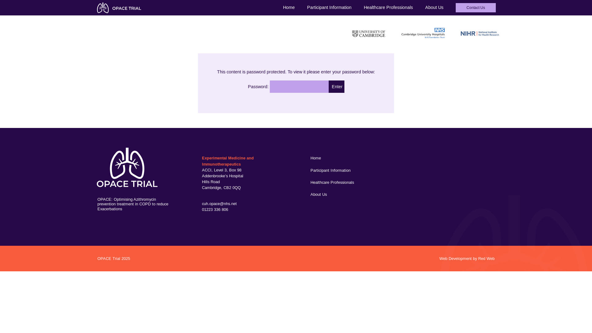 website screenshot of https://opacecopd.org.uk/secure-area-for-healthcare-professionals/