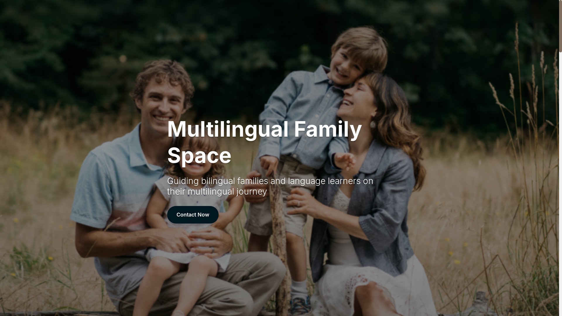 website screenshot of https://multilingualfamily.space/