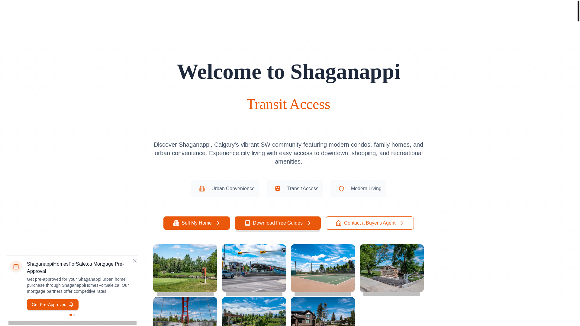 website screenshot of https://shaganappihomes.com/