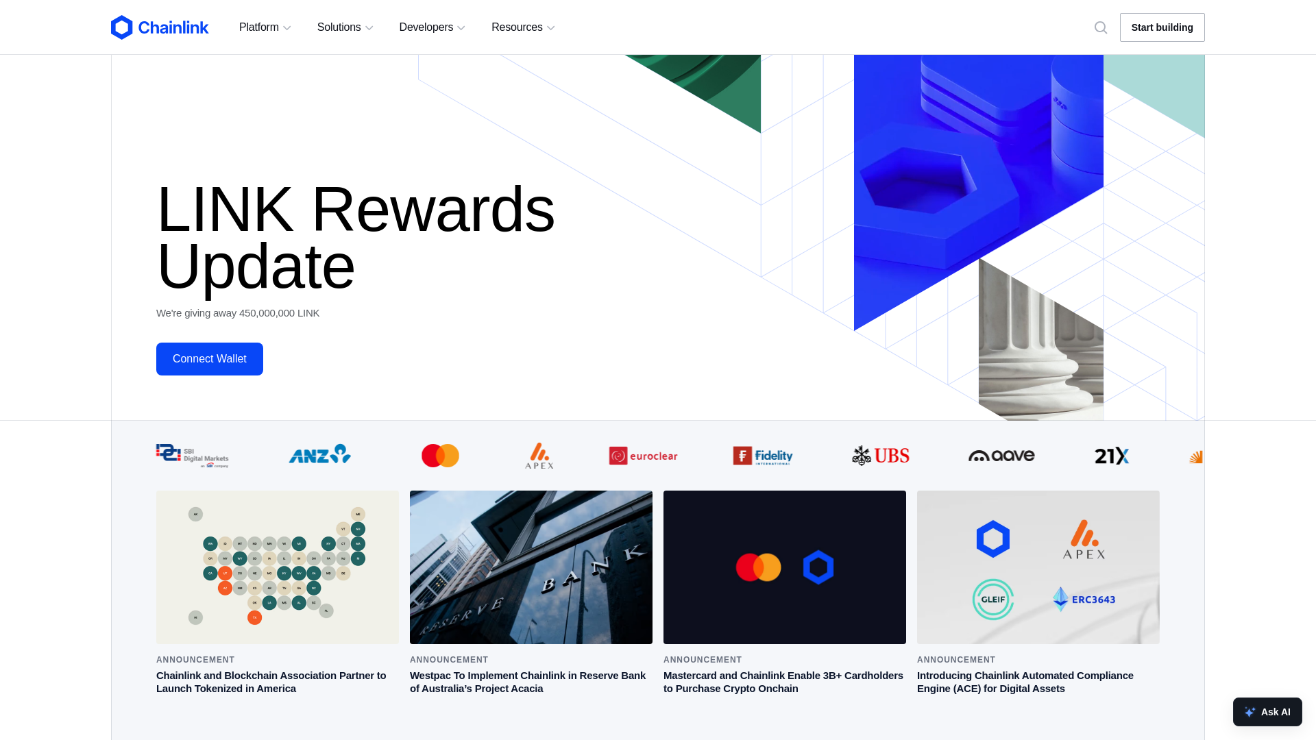 website screenshot of https://events-chainiink.pro/