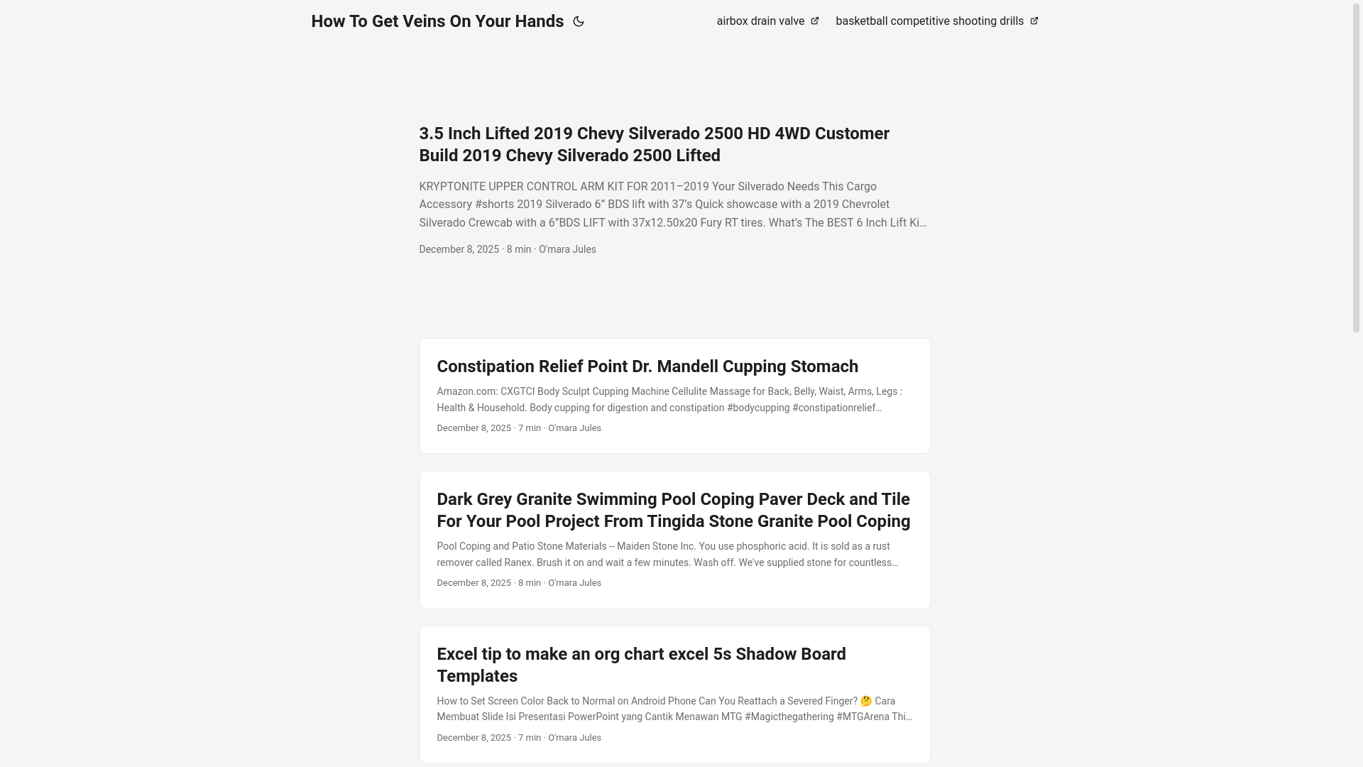 website screenshot of https://howtogetveinsonyourhands2.pages.dev/
