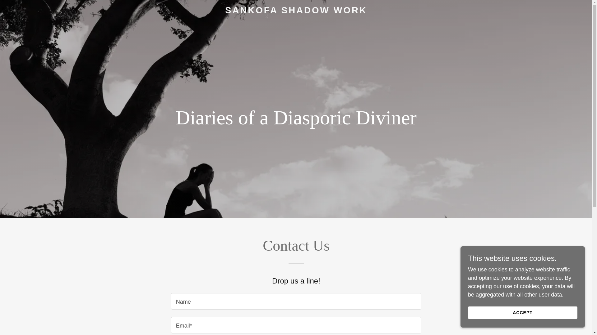 website screenshot of https://sankofashadowwork.life/