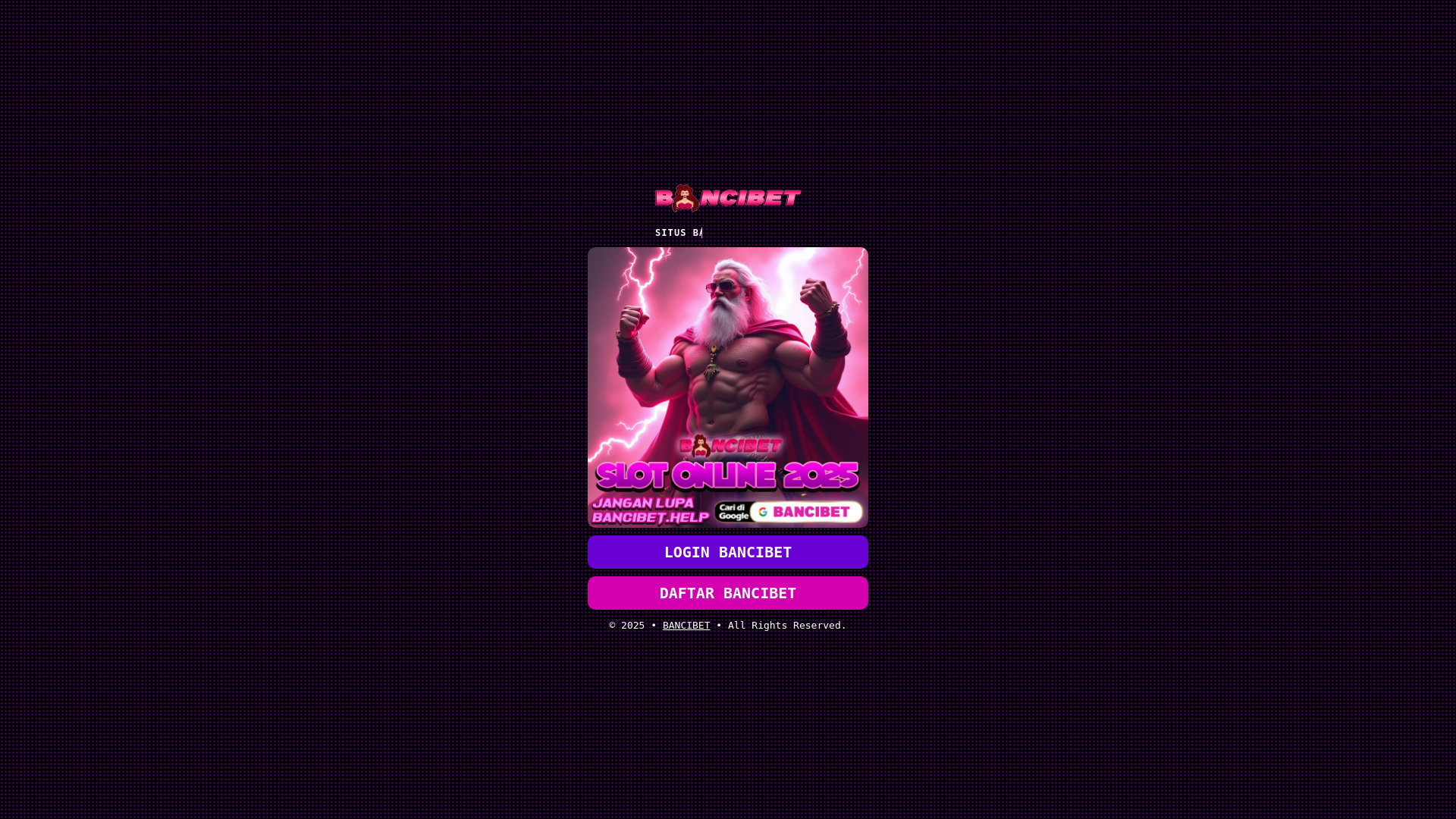 website screenshot of https://bancibet-resmi-1395910427.pages.dev/