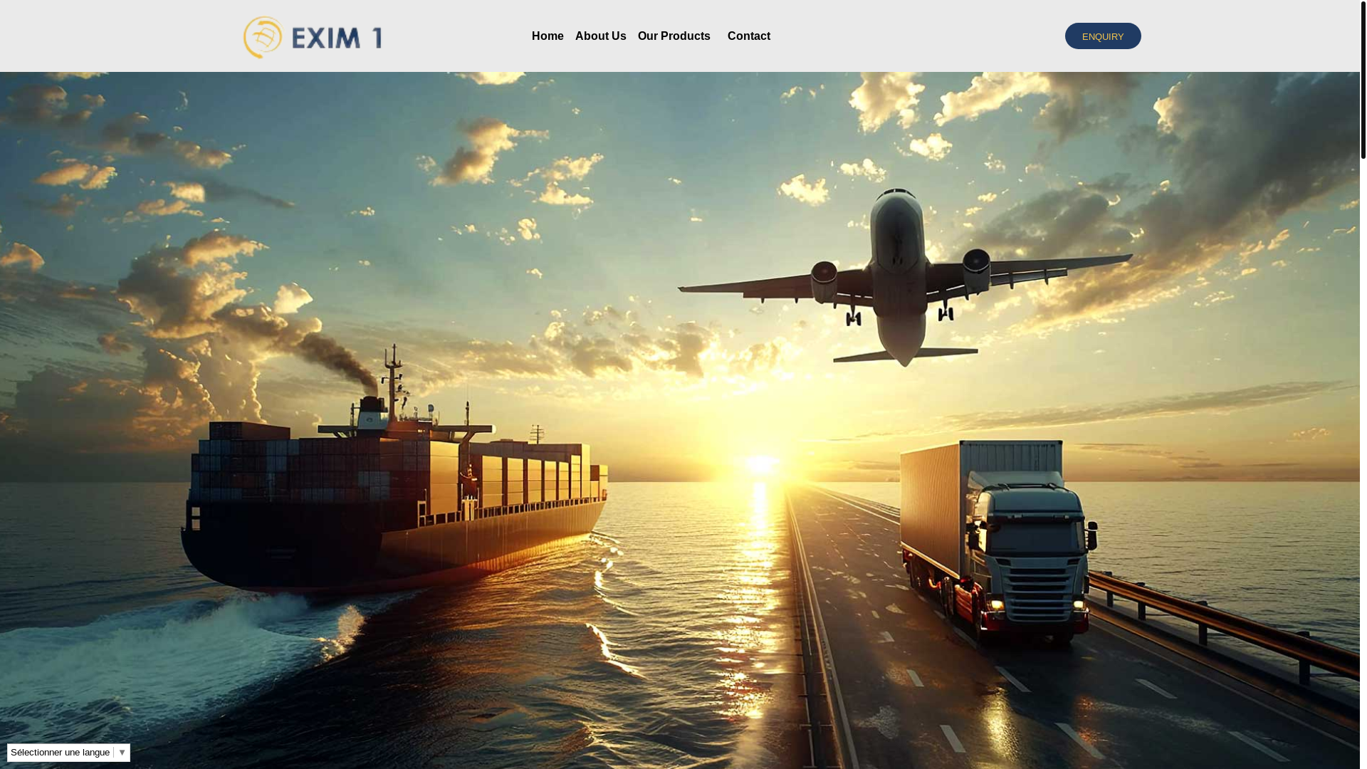 website screenshot of https://greenexexports.com/