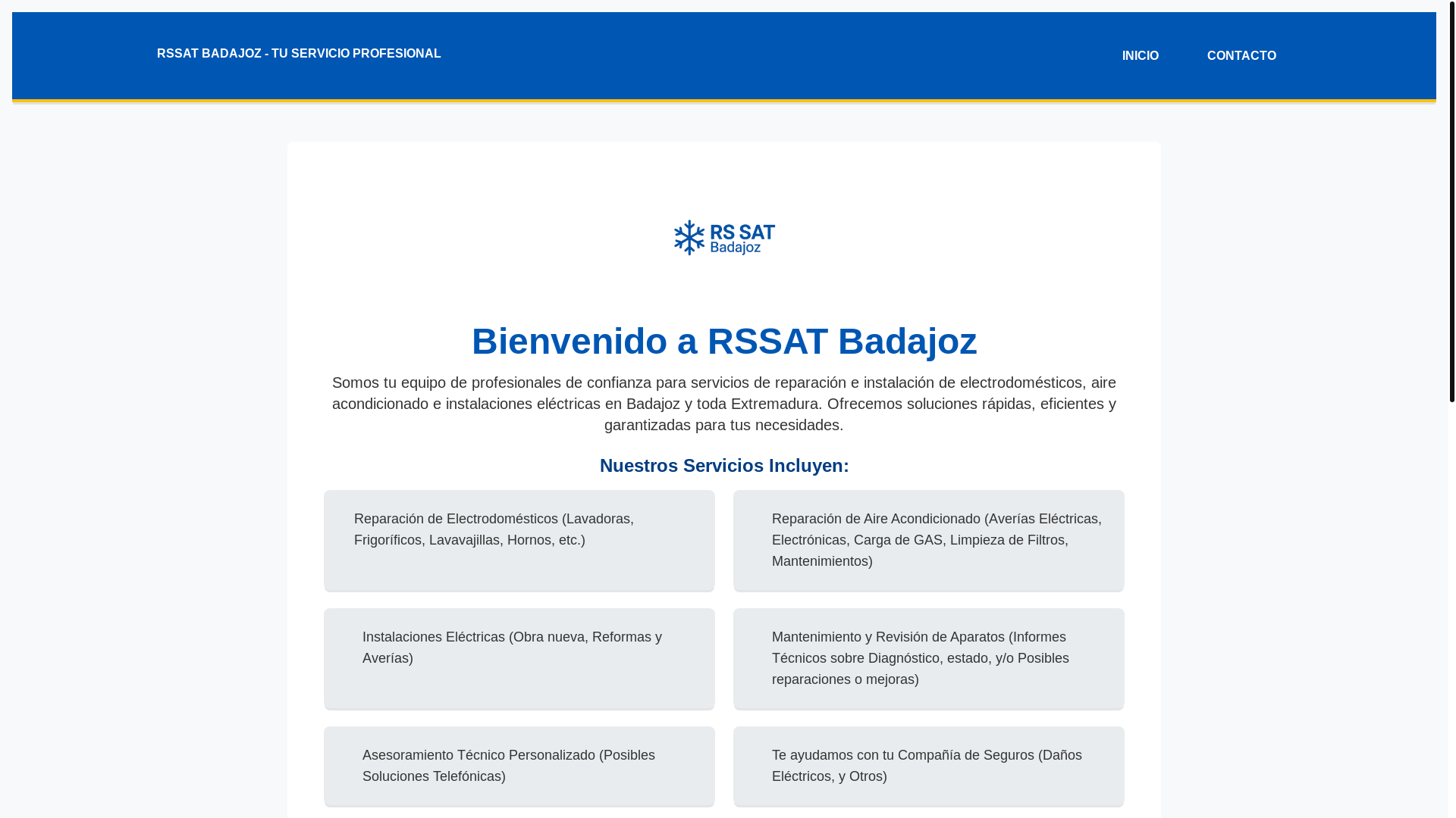 website screenshot of https://rssatbadajoz.es/