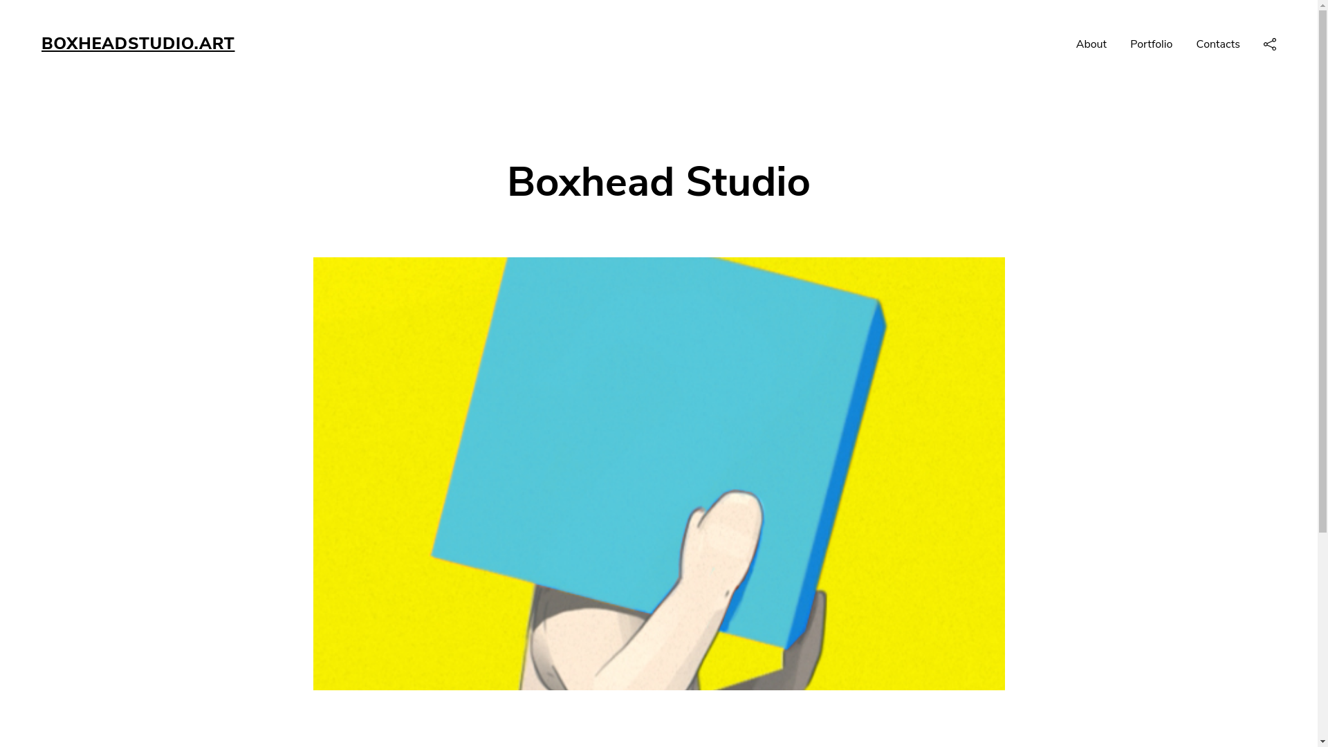 website screenshot of https://boxheadstudio.art/