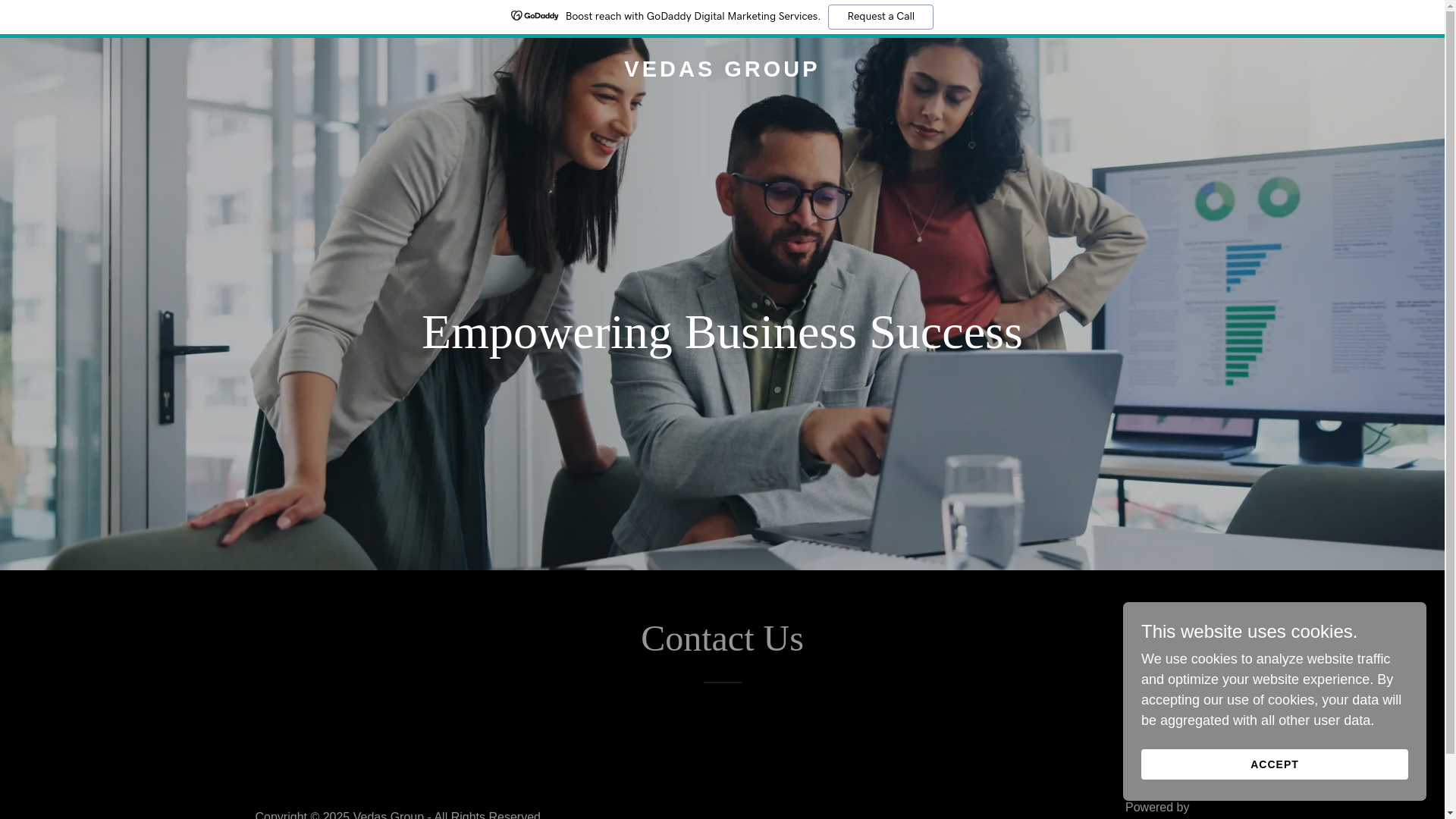 website screenshot of https://vedasgroup.co.in/