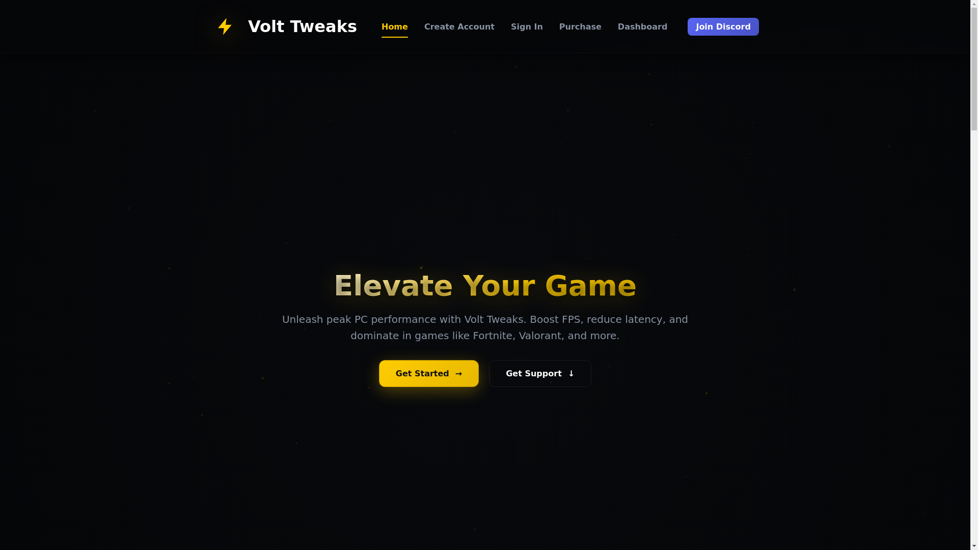 website screenshot of https://volttweaks.pages.dev/