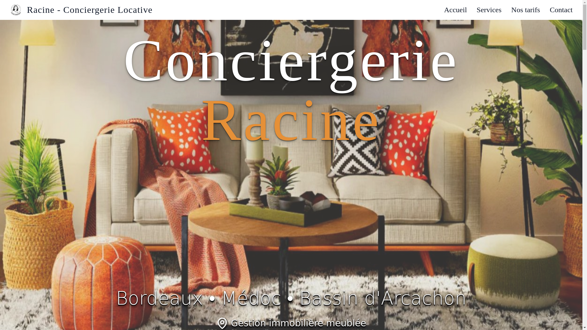 website screenshot of https://conciergerie-racine.fr/