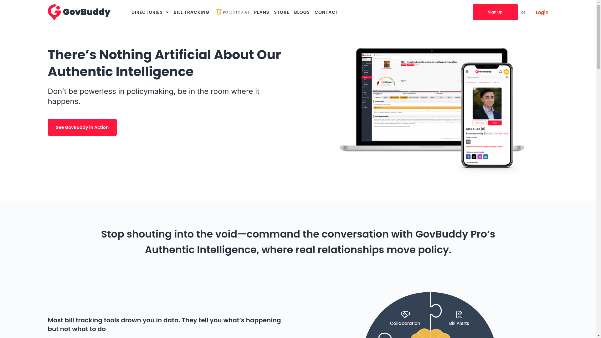 website screenshot of https://govbuddy-teams.org/
