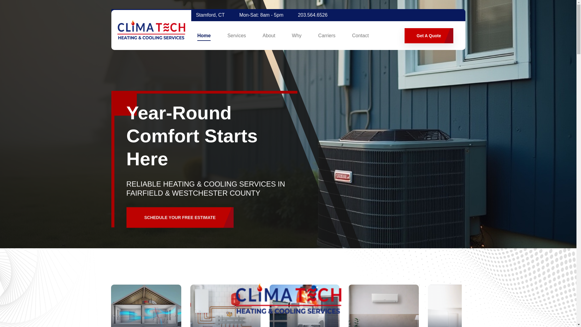website screenshot of https://climatechct.com/