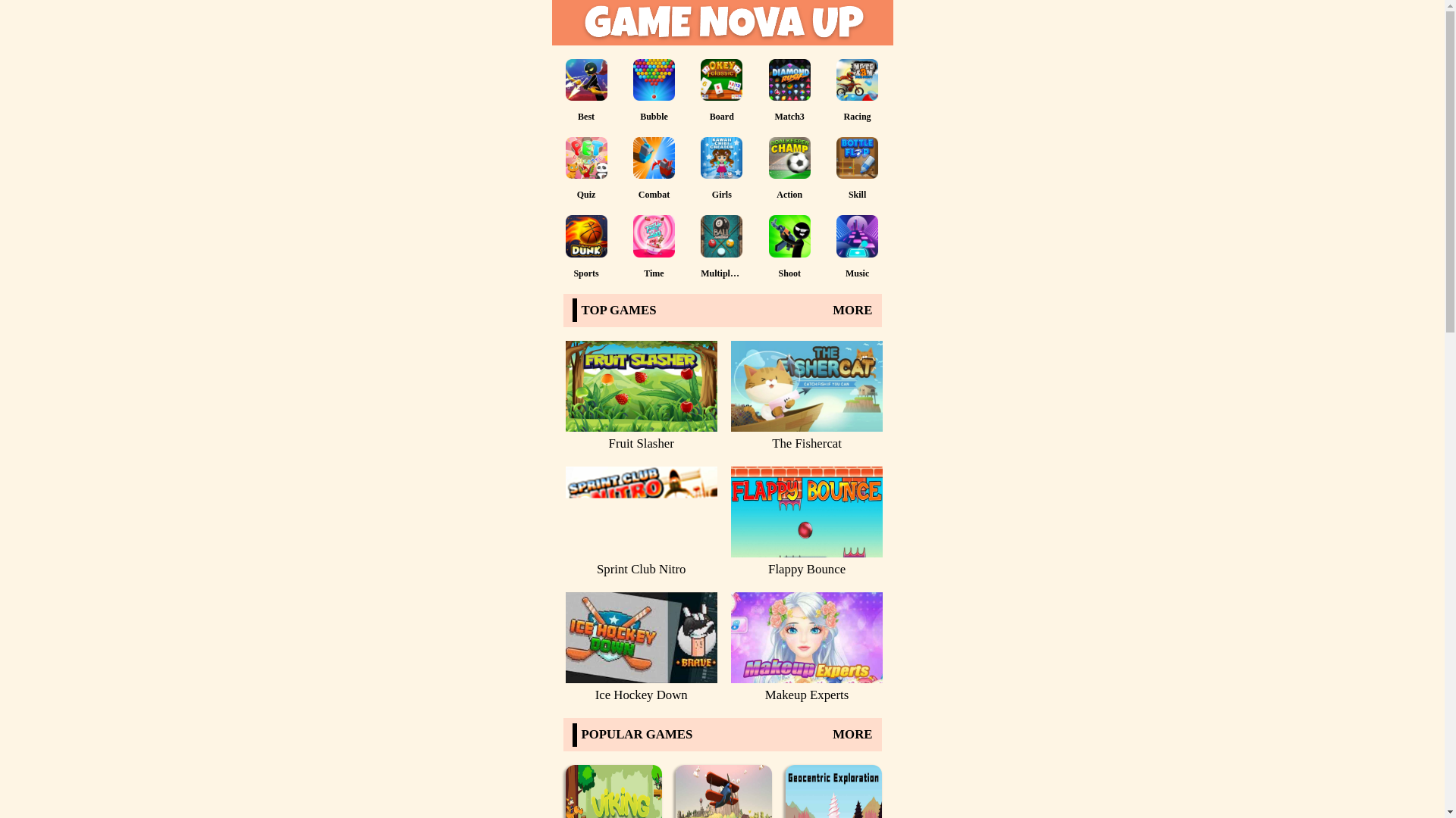 website screenshot of https://gamenovaup.com/