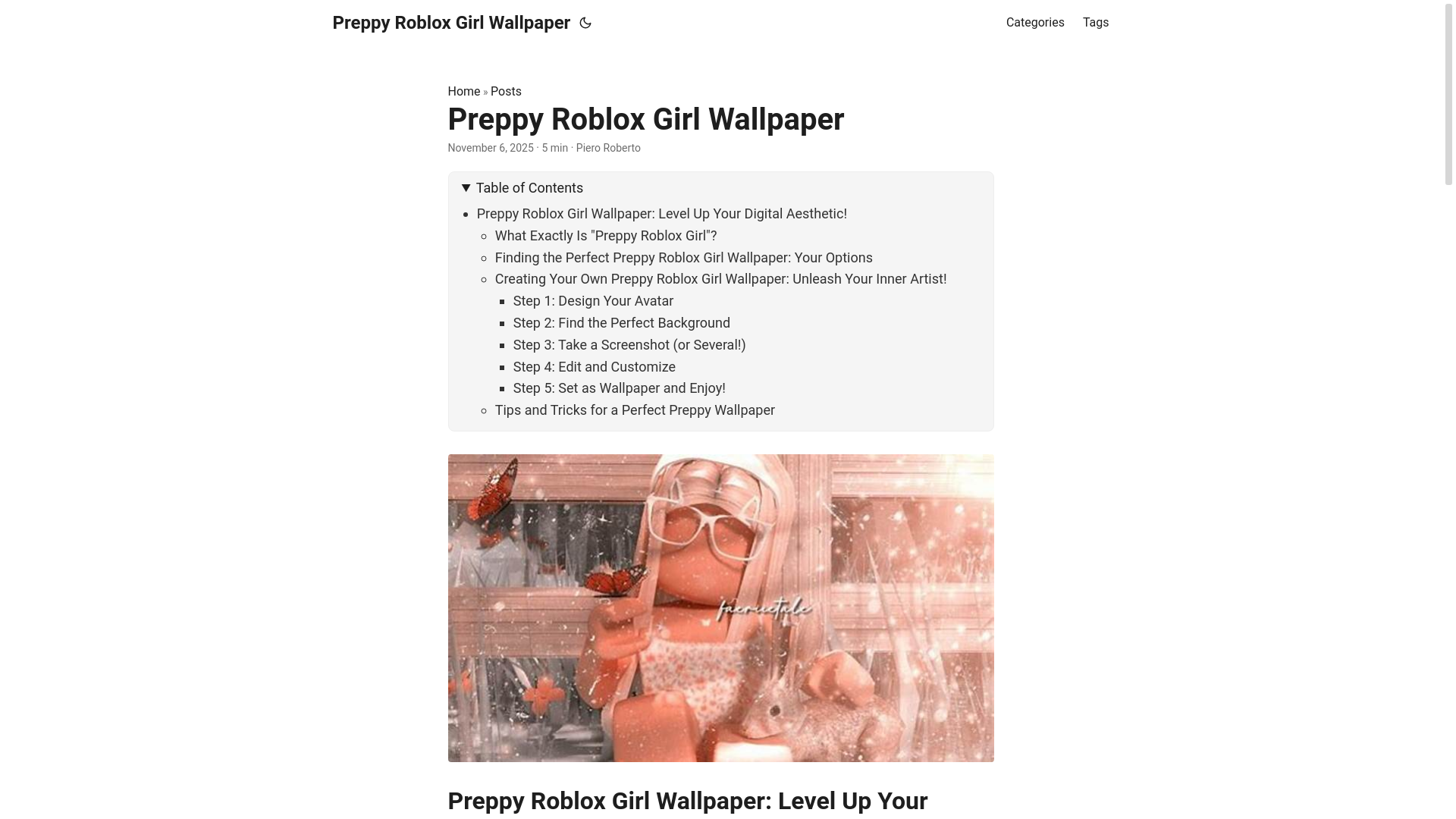 website screenshot of https://preppy-roblox-girl-wallpaper2.pages.dev/