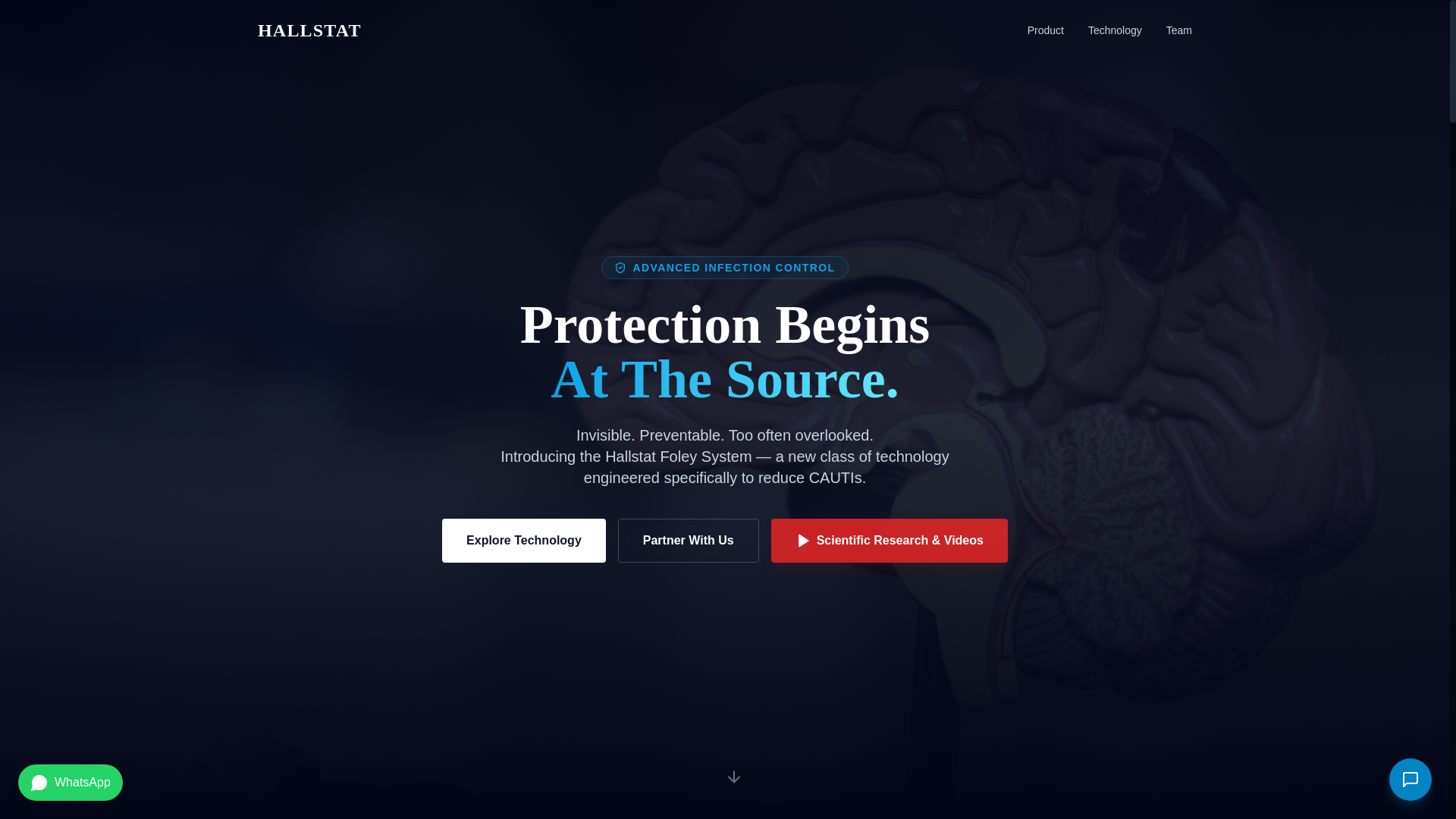 website screenshot of https://hallstatmedical.com/