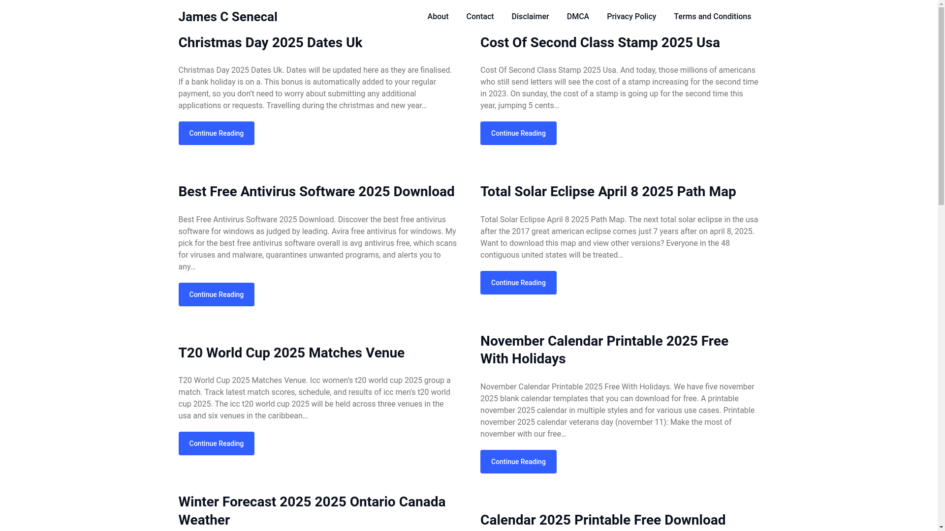 website screenshot of https://jamescsenecale.pages.dev/