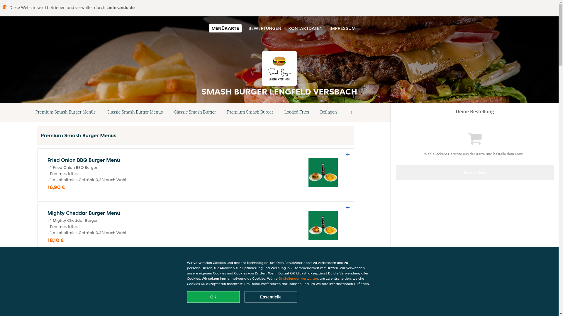 website screenshot of https://smashburgerlengfeldversbach-wurzburg.de/