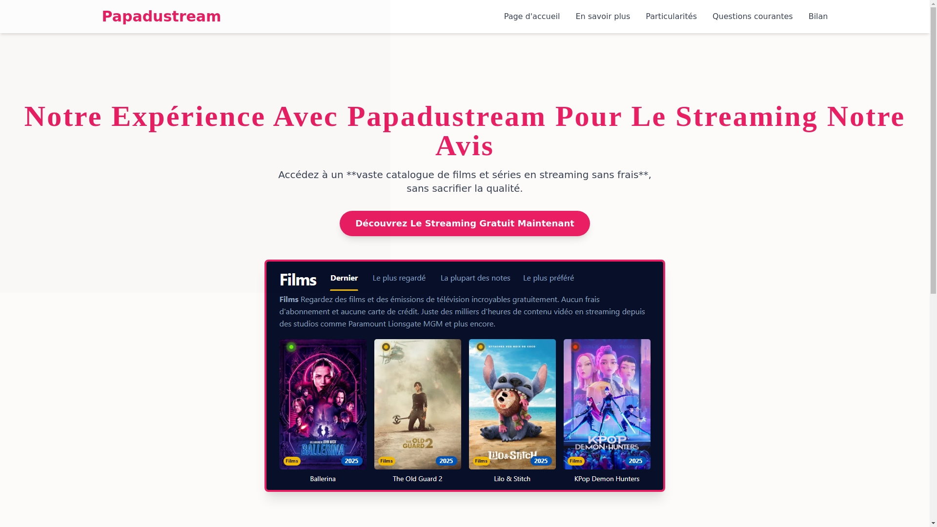 website screenshot of https://papadustream-m0c7-e4r.pages.dev/