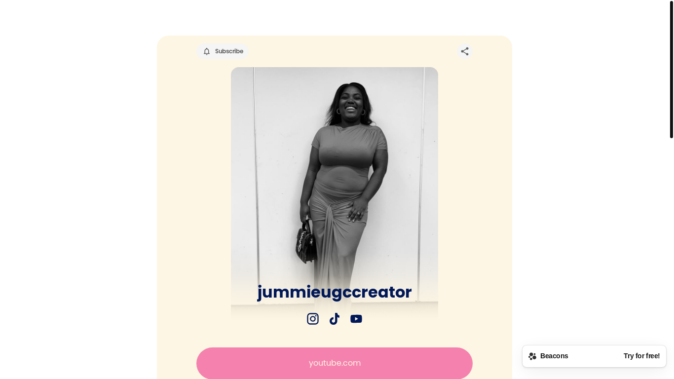 website screenshot of https://jummieugccreator.com/