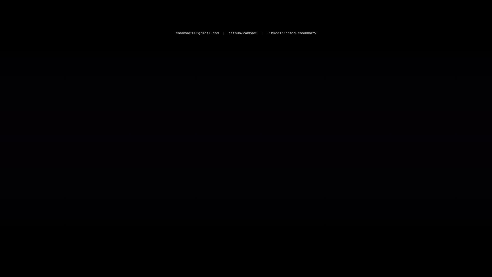 website screenshot of https://ahmadchoudhary.dev/